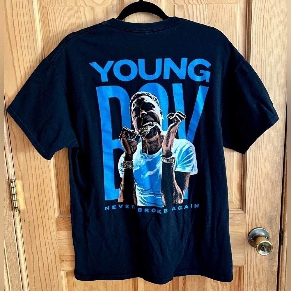 NBA Youngboy 38 Baby Chain Graphic T-Shirt Men’s L Black Blue Never Broke Again - Picture 4 of 6